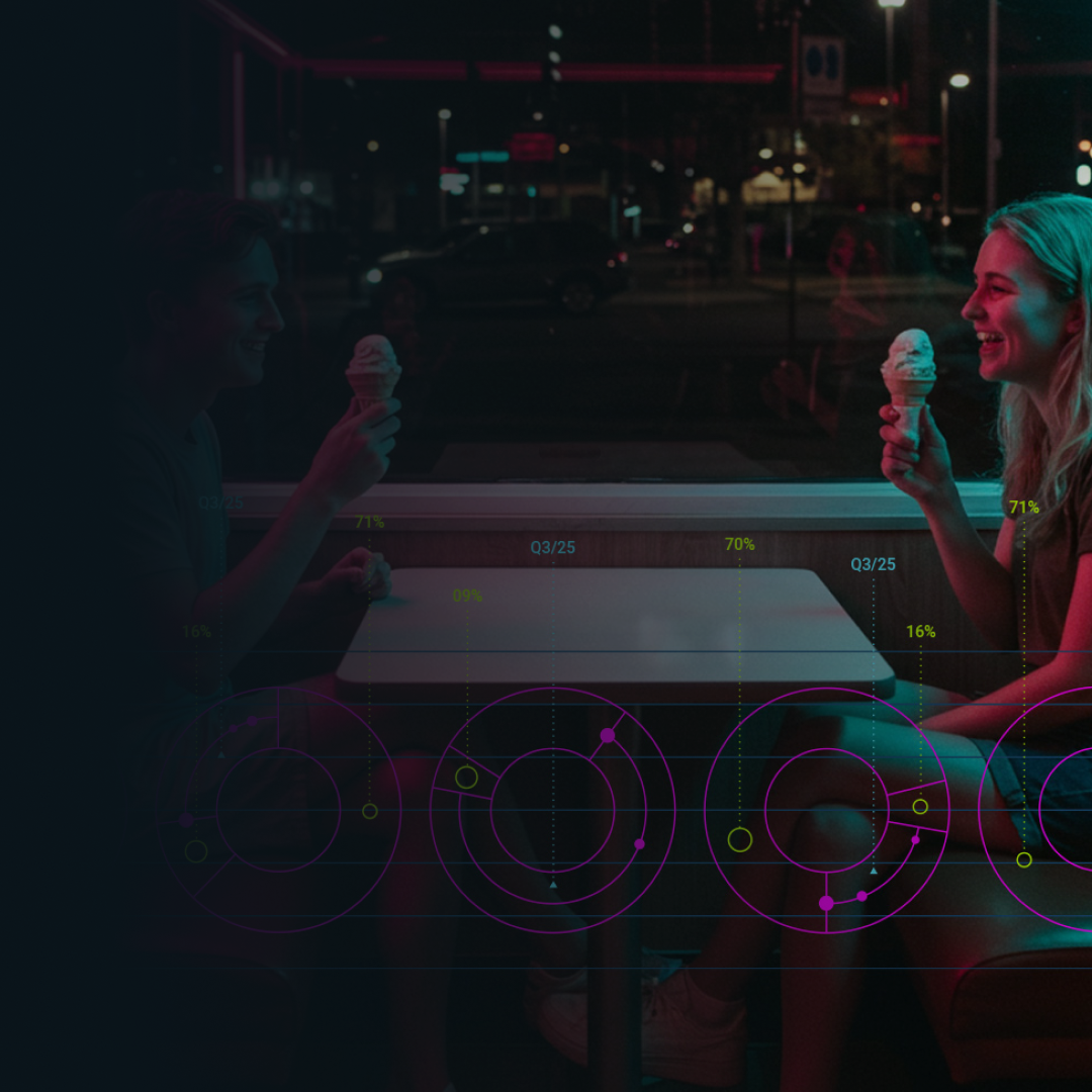 Boy and girl eating ice cream